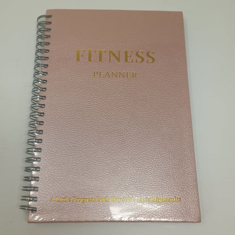 New Pink Fitness Planner Spiral Bound to Track Your Goals & Progress